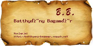 Batthyány Bagamér névjegykártya